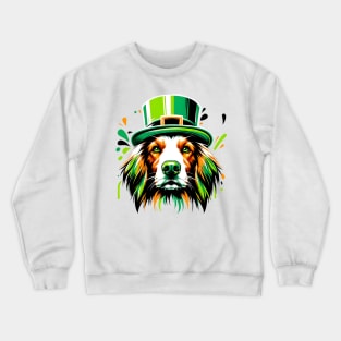 Nederlandse Kooikerhondje's Saint Patrick's Day Parade Crewneck Sweatshirt